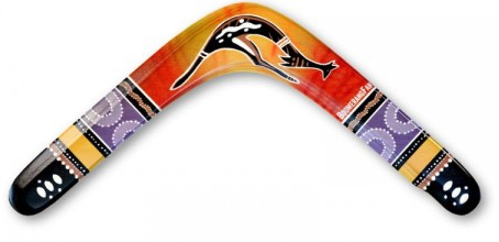Boomerang with what looks like Aboriginal artwork