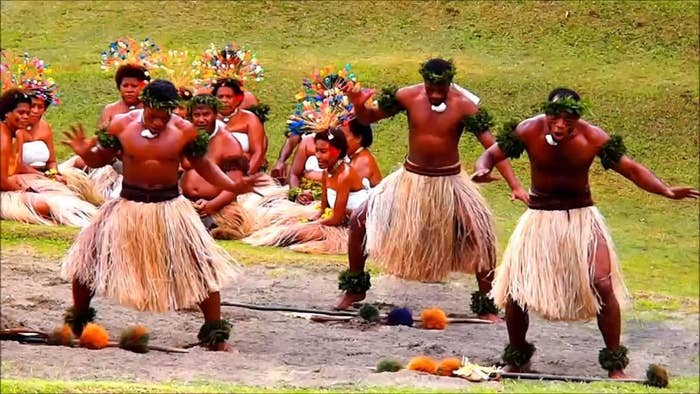 Fiji fire walking ceremony