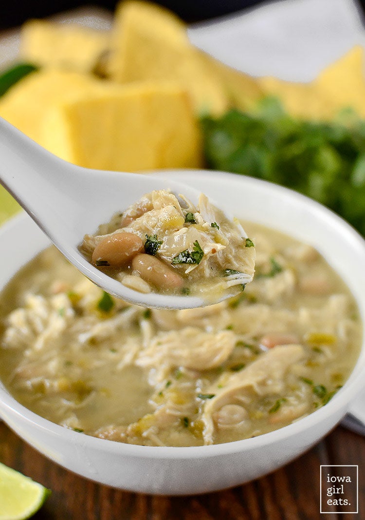 White Chicken Chili Recipe (+VIDEO) - The Girl Who Ate Everything