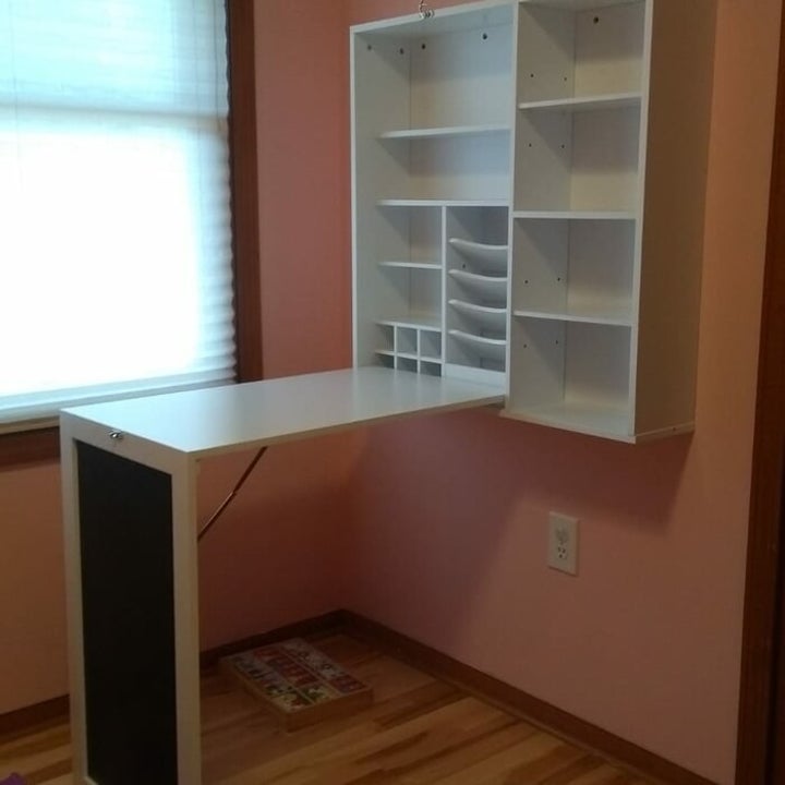 The same desk opened 