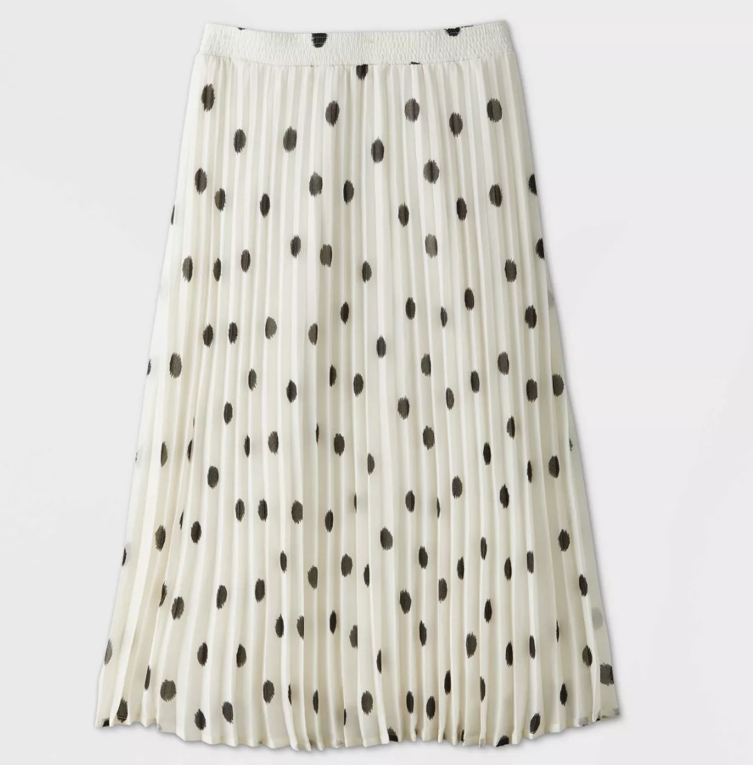 The black and white polka dot maxi skirt 