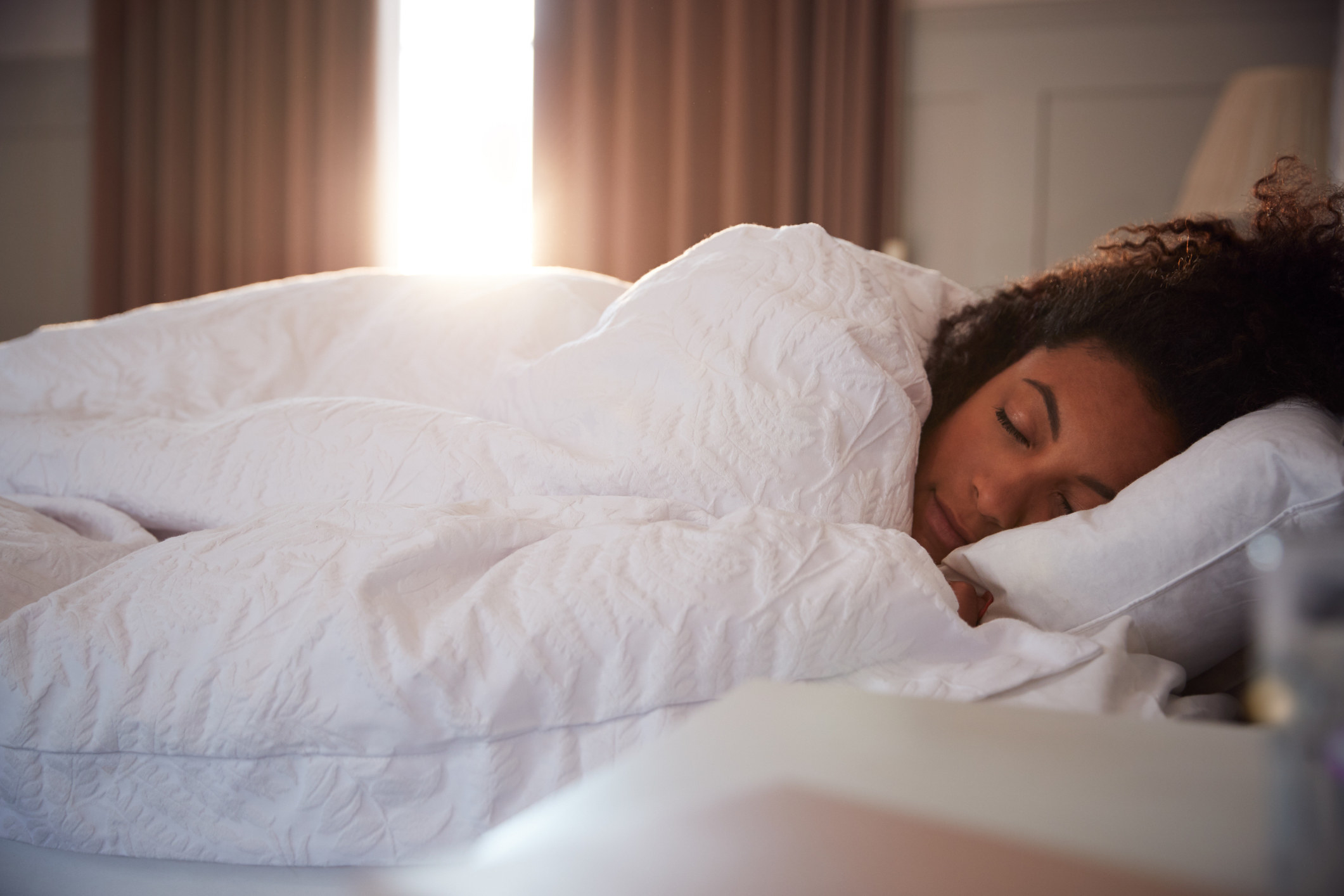 Woman sleeping serenly.