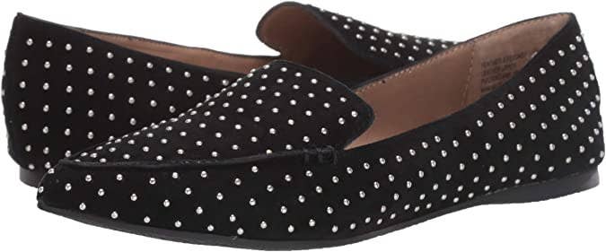 A pair of loafers with micro dot detailing