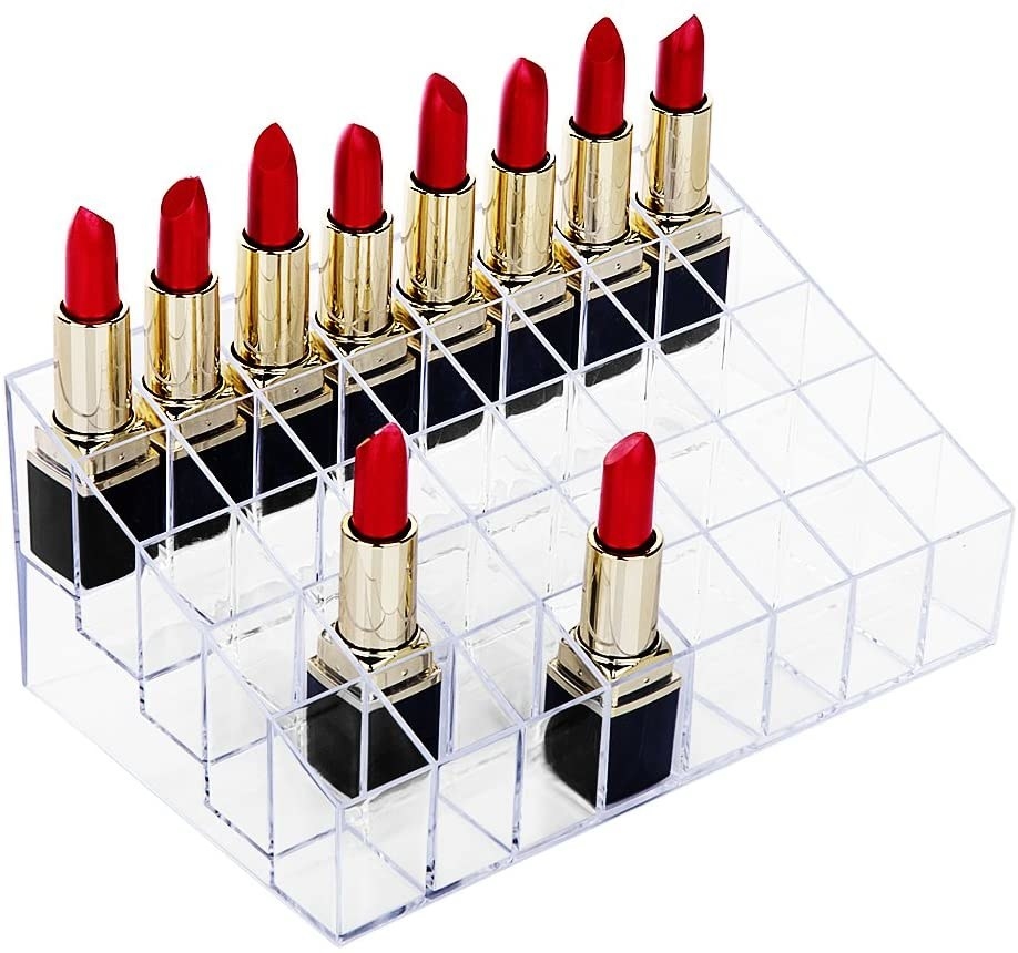 the holder with red bullet lipsticks