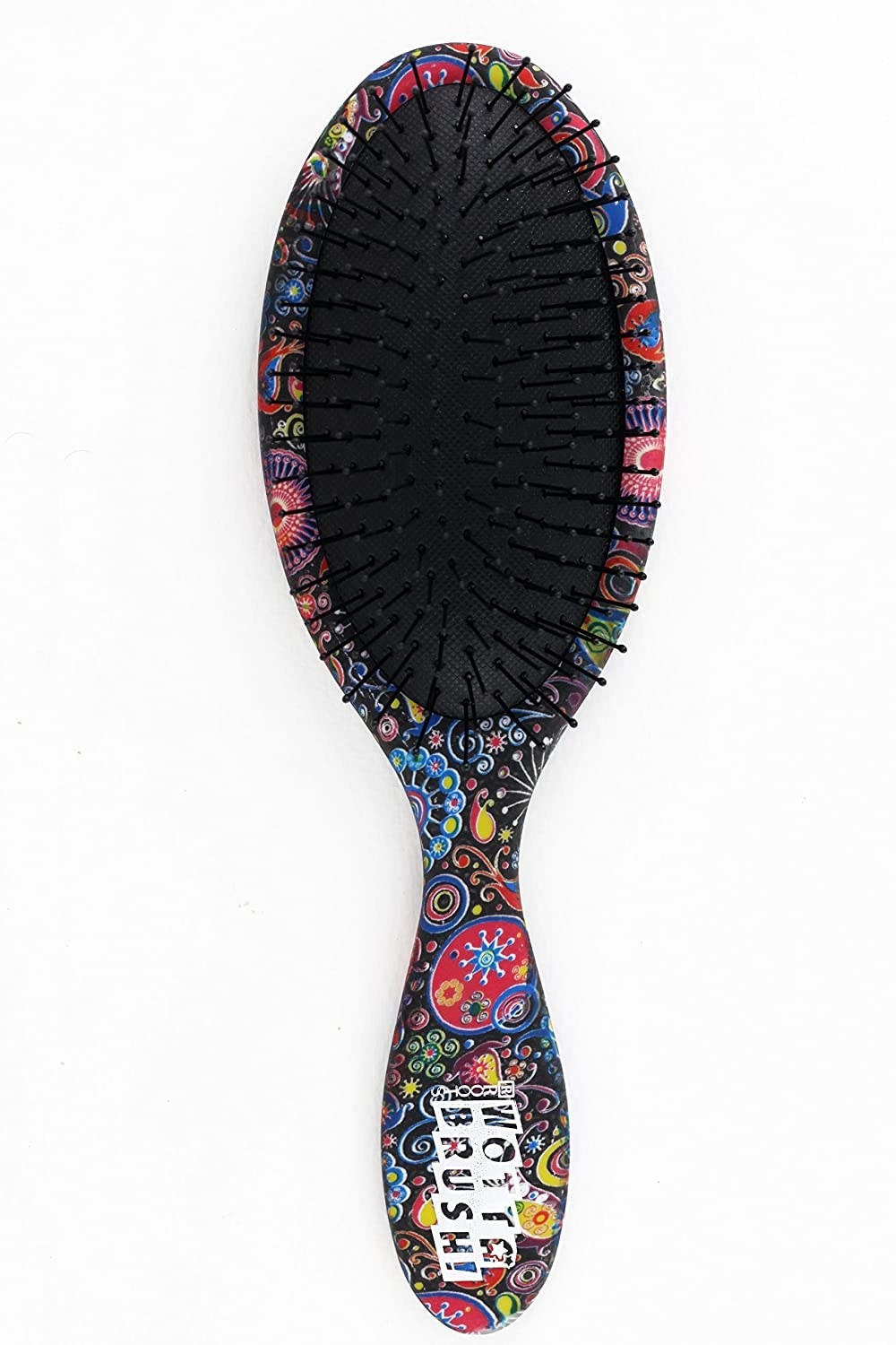 A colourful hairbrush