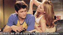 Haley telling Nathan &quot;Well, we are a really cheesy couple, mister&quot; and Nathan responding &quot;Good point&quot;