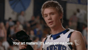 Lucas telling Peyton &quot;Your art matters. It&#x27;s what got me here.&quot;