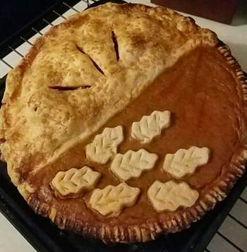 A baked split decision pie 
