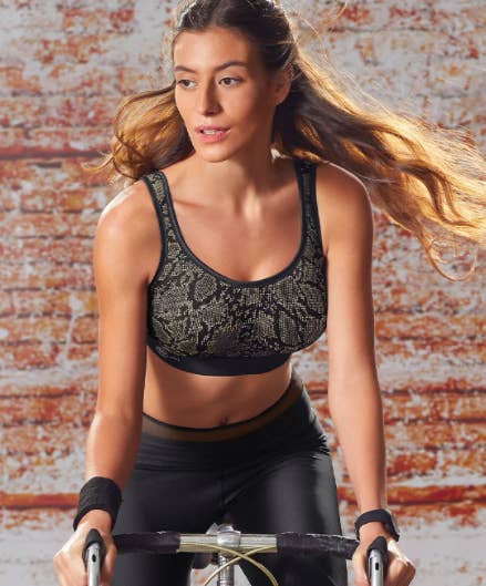Fitness Abstract Padded Sports Bra