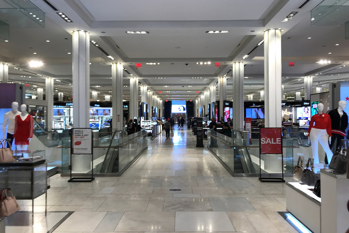 People shop at Macy&#x27;s Herald Square store