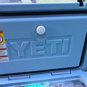 The light attached to the inside of a cooler