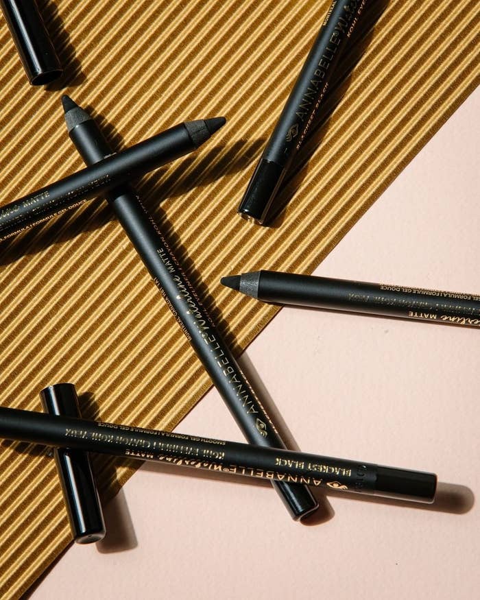 A small pile of eyeliner pencils