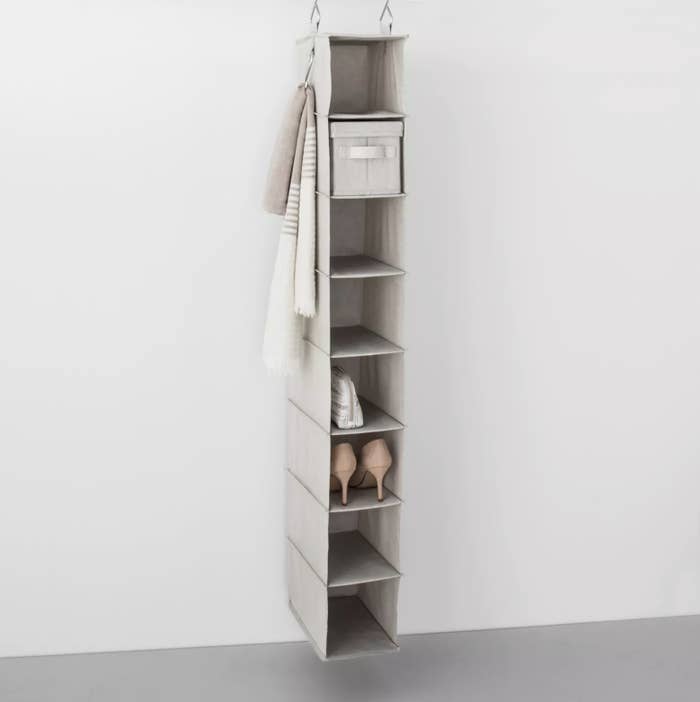 The hanging shoe organizer