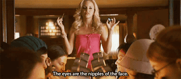 Shelly from House Bunny teaching the Zeta girls how to put on makeup and saying &quot;the eyes are the nipples of the face&quot;