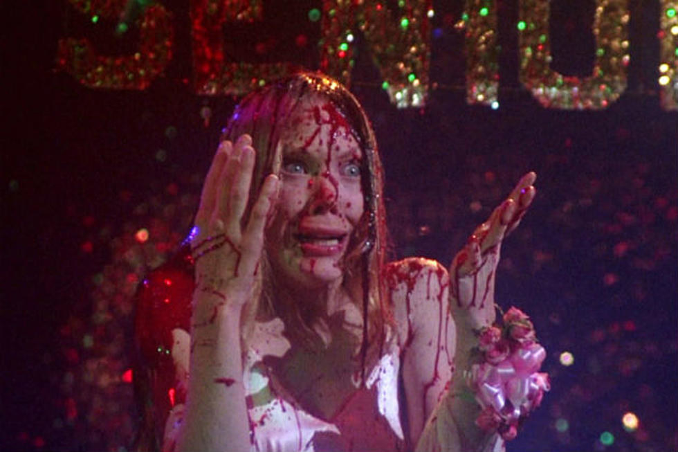 Actor Sissy Spacek covered in blood during the climax of &quot;Carrie.&quot;