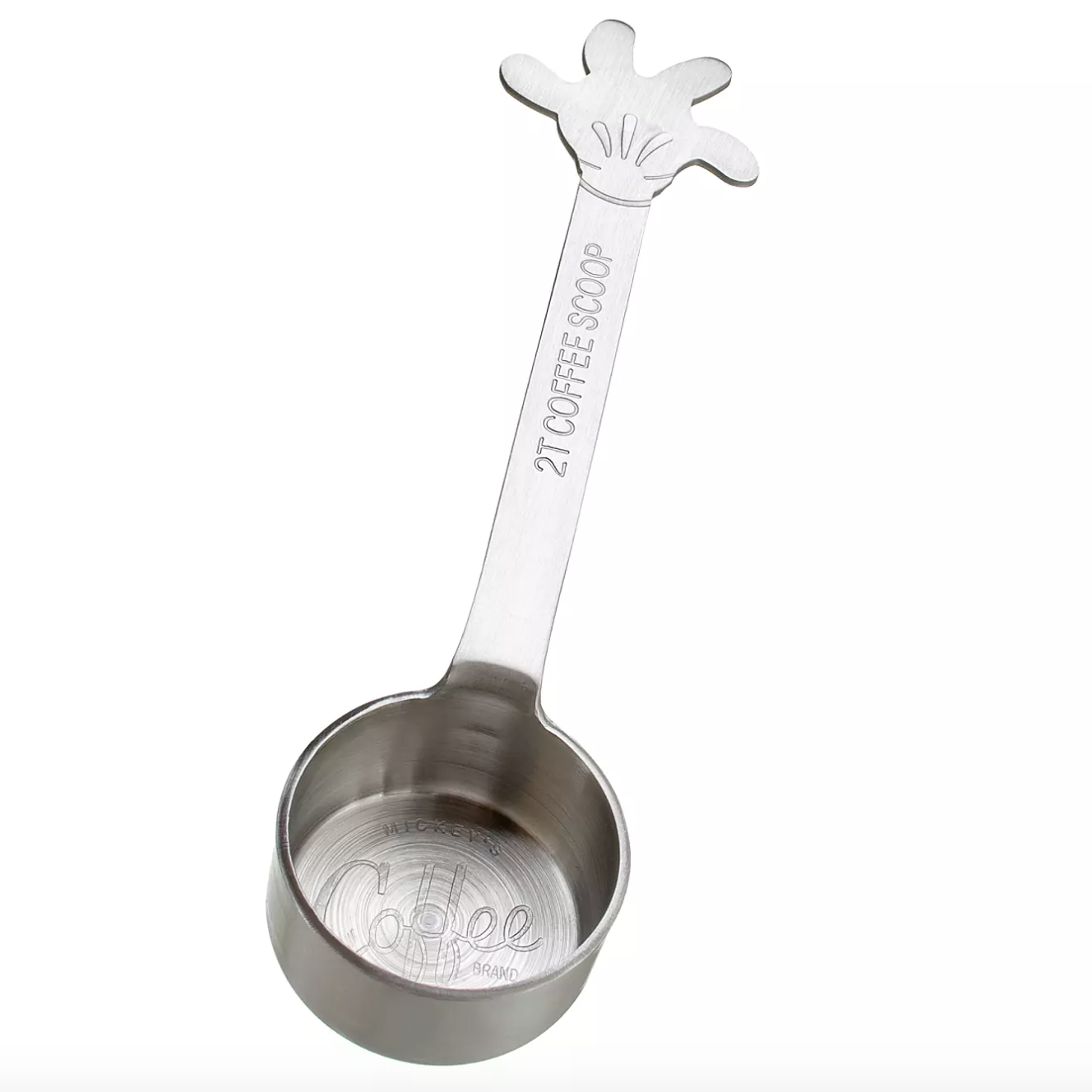 the metal scoop inscribed with Mickey&#x27;s &#x27;&#x27;Really Swell&#x27;&#x27; on the scoop part and Mickey&#x27;s gloved hand as the tip of the handle
