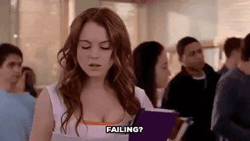 Cady saying &quot;Failing?&quot; in Mean Girls