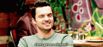Nick saying &quot;Can I get an alcohol?&quot; on New Girl