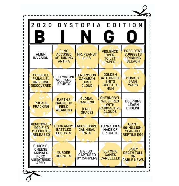 Dystopia Bingo Card