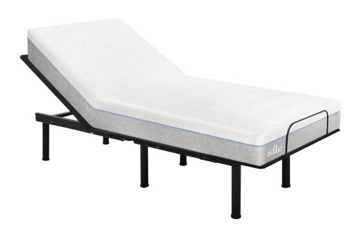Adjustable base with Idle Sleep mattress on it 