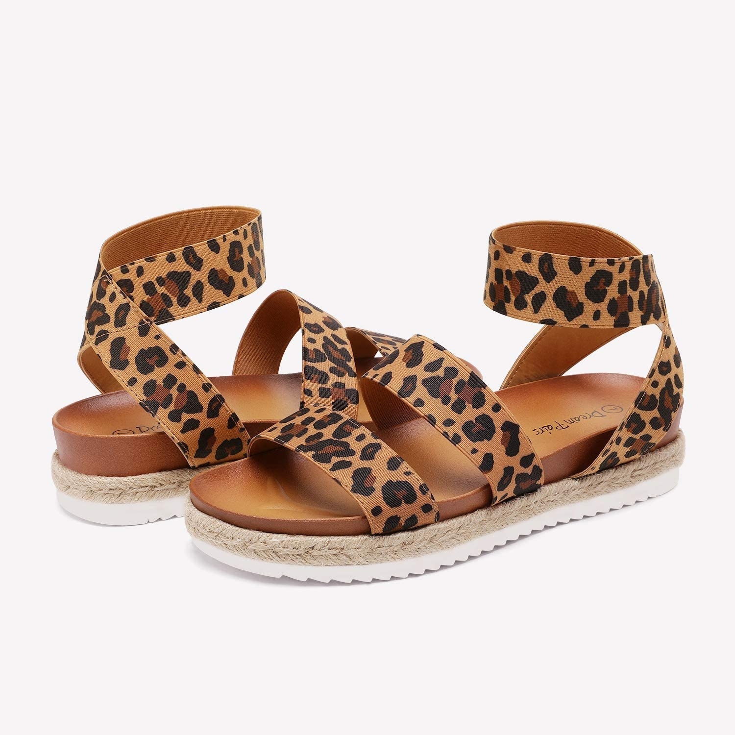 The sandals in leopard print