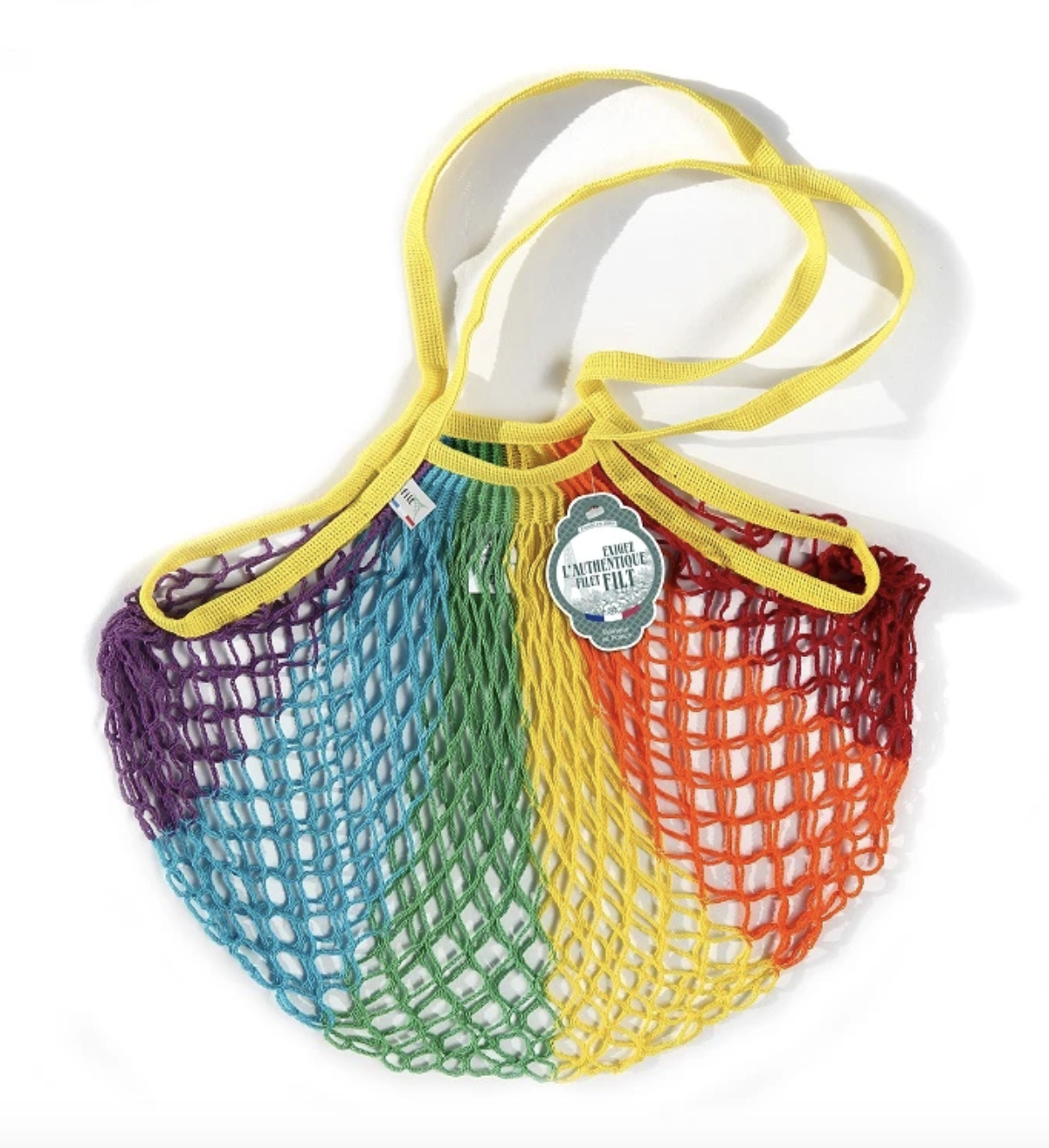The rainbow net tote bag
