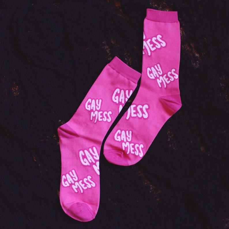 The pink socks 