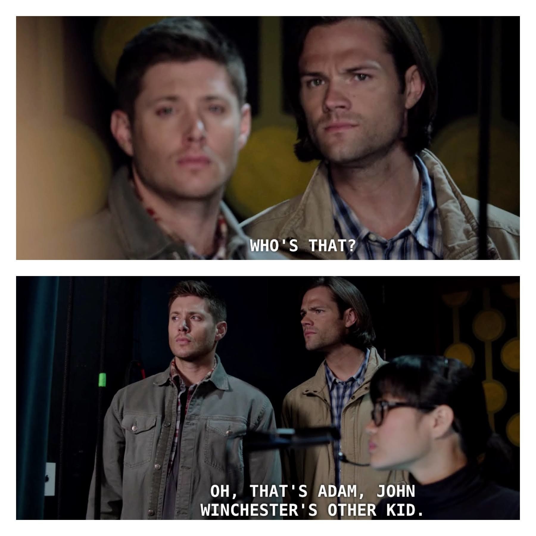 The Stage Manager tells the Winchesters that the character they&#x27;re referring to is Adam from the Swan Song scene.