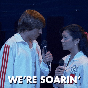 troy and gabriella singing together from high school musical