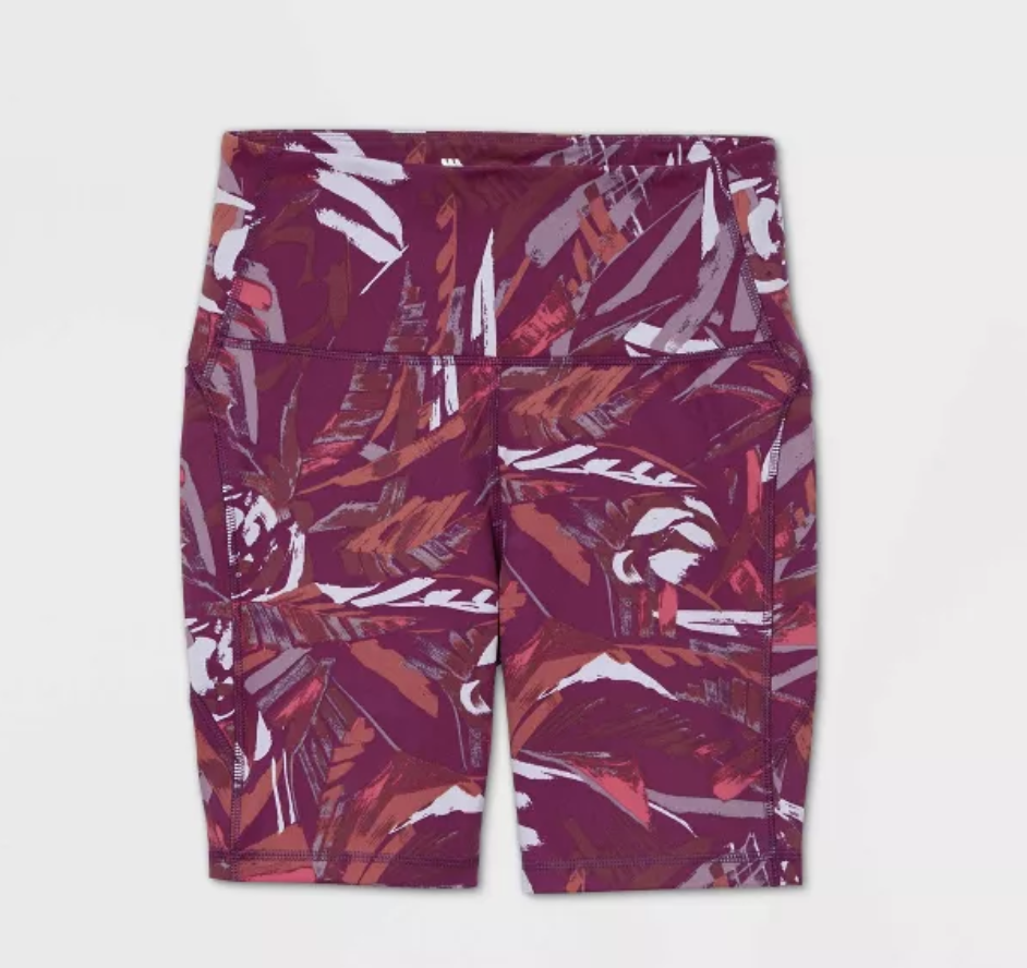 patterned bike shorts
