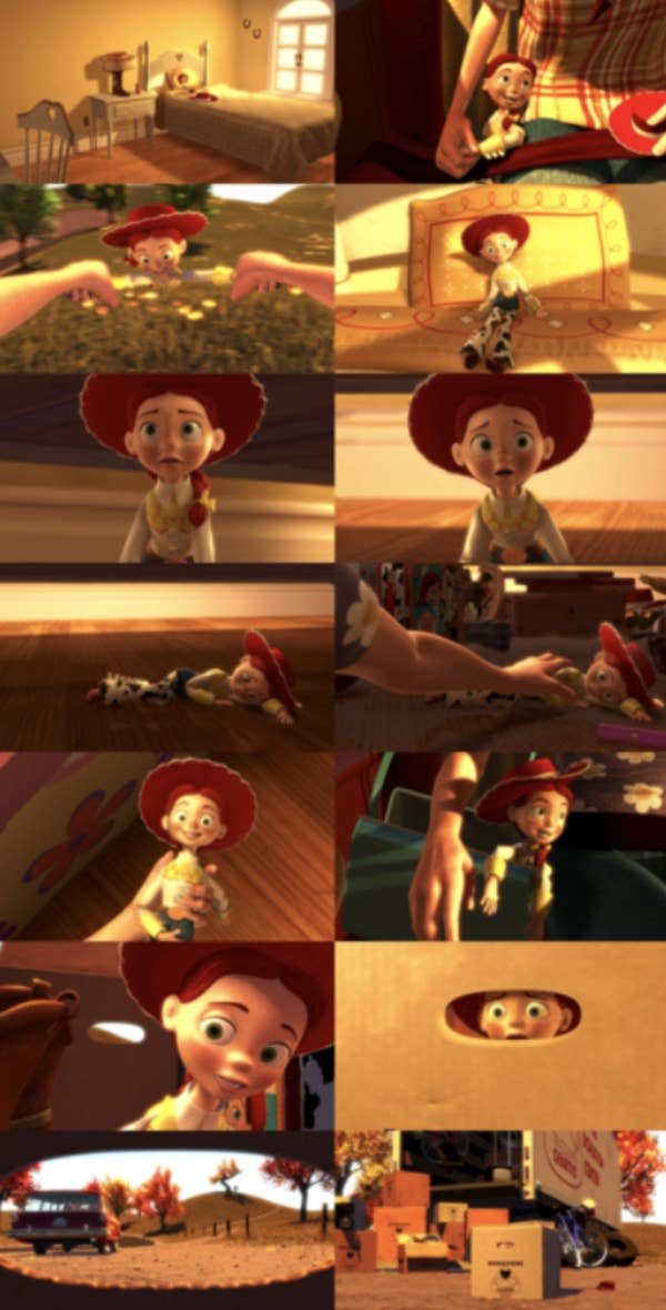 11. You can be abandoned and made to feel unlovable but continue to be a better and loving person. For example, in Toy Story 2, Jessie had a sad past, but she still managed to open up to a new group of friends.