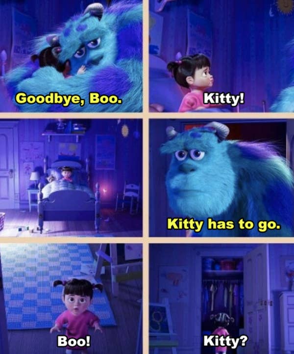 9. Sometimes in life, it is necessary to say goodbye, even to people you love and trust. This is shown in Monsters, Inc. when Sully and Boo say goodbye to each other.