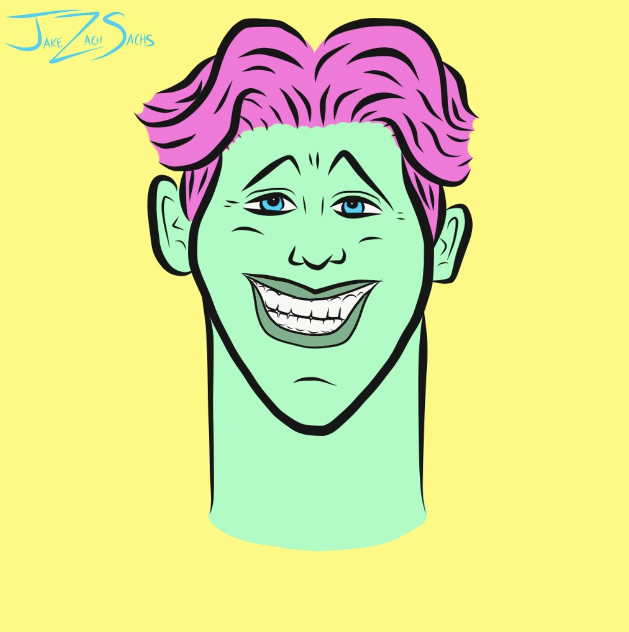 illustration of a person smiling