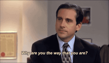 Michael Scott from The Office saying &quot;Why are you the way that you are?&quot; 