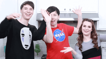 Dan Howell on &quot;Nerdy Nummies&quot; with Phil Lester and Rosanna Pansino