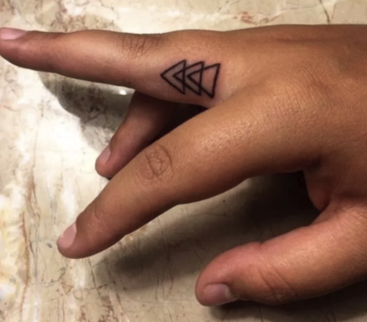 Tiny Modern Studio on Instagram: “Dainty finger tattoos to represent her  family and life 🖤 .… | Hand and finger tattoos, Tiny tattoos for women,  Small hand tattoos