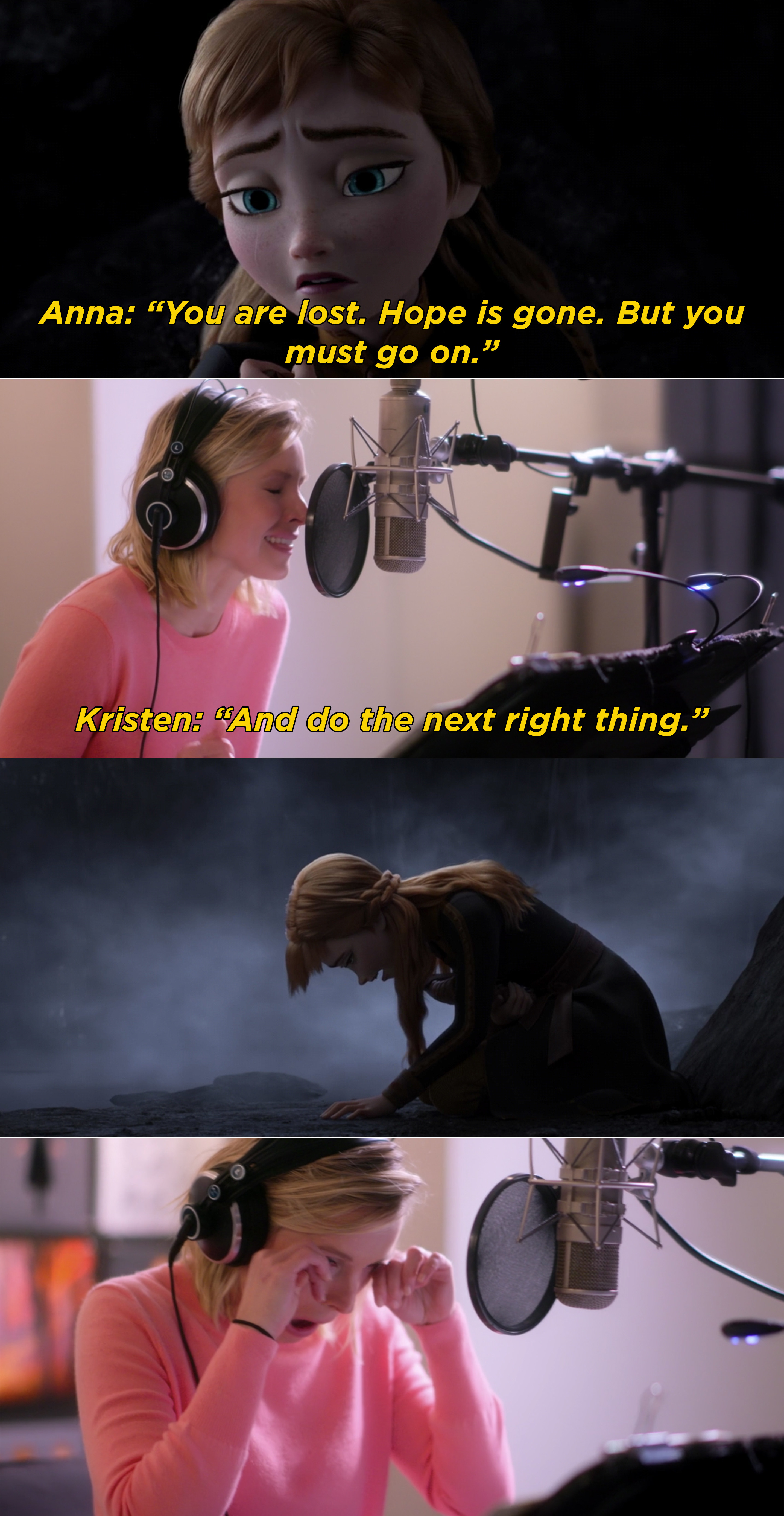 Kristen Bell recording &quot;The Next Right Thing&quot;