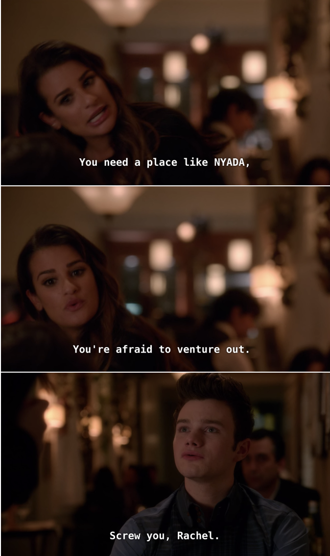 Rachel and Kurt argue.