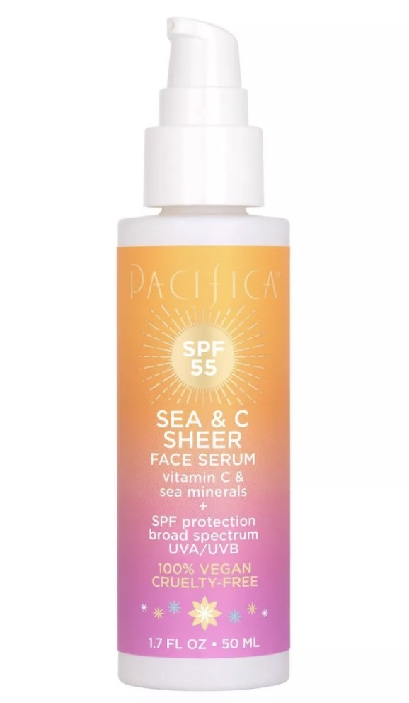 A bottle of Pacific face serum 