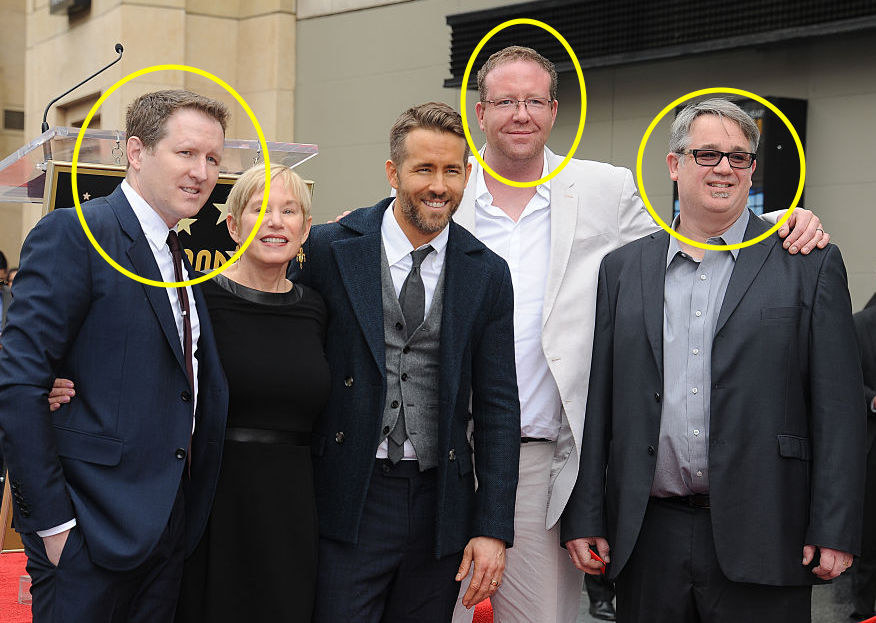 Ryan Reynolds with mother and brothers at Ryan Reynolds&#x27; Star Ceremony On The Hollywood Walk Of Fame