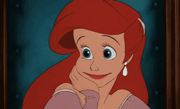 Gif of Ariel from The Little Mermaid enthusiastically nodding yes