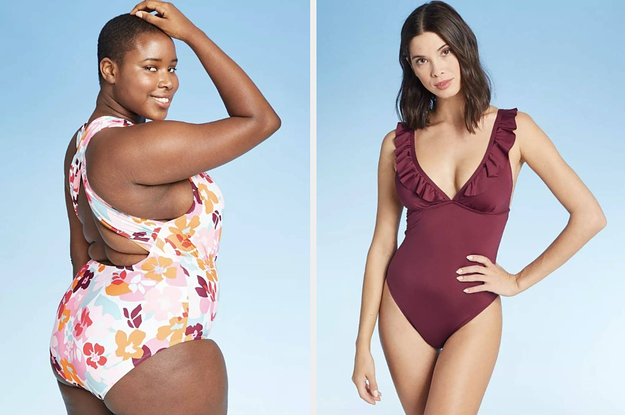 Models in swimsuits
