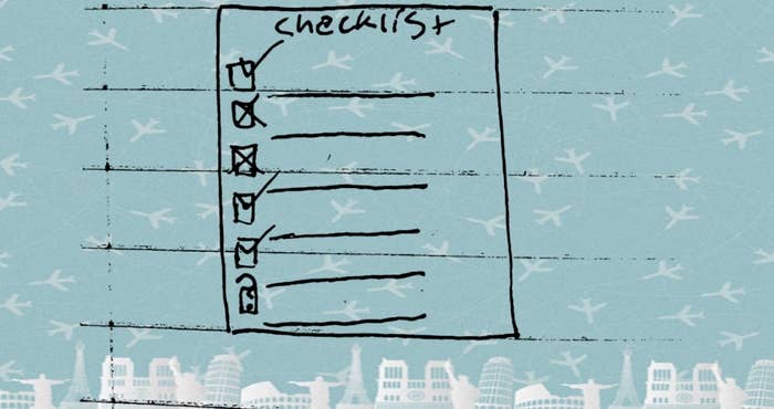 Drawing of a checklist