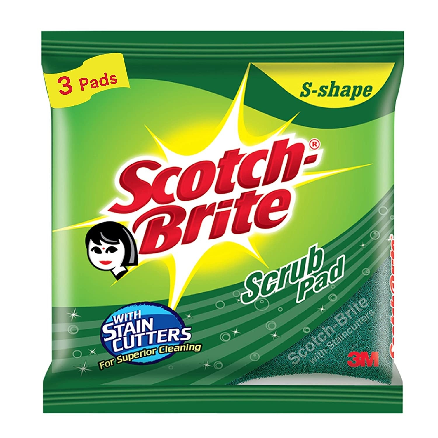 A pack of Scotch Brite scrub pads.