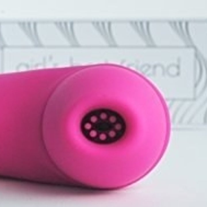 A close-up on the suction head of the toy, which has small silicone bristles inside