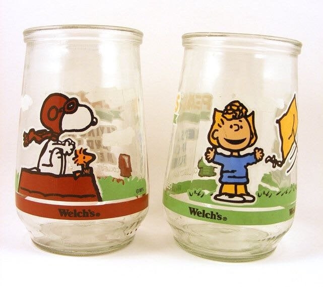 Two Snoopy glasses