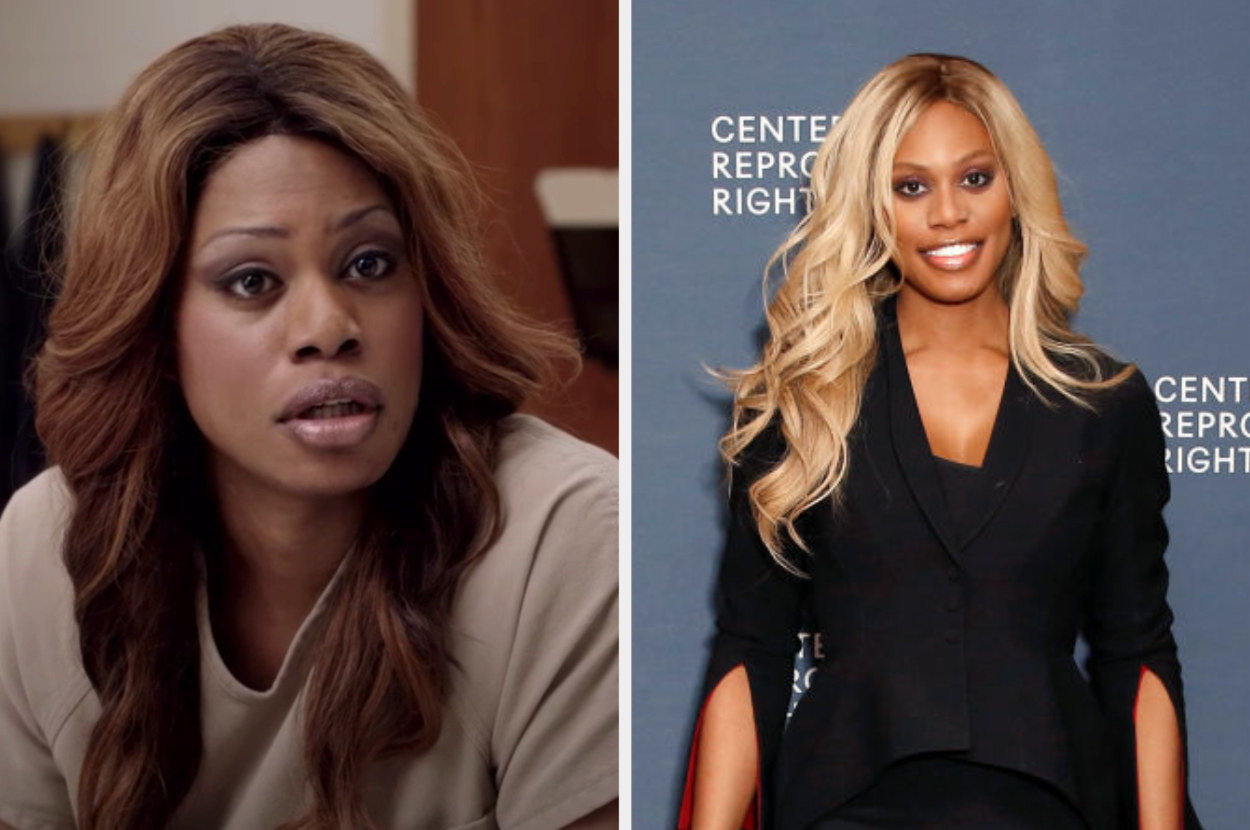 Side by side of Sophia Burset from Orange is the New Black and Laverne Cox