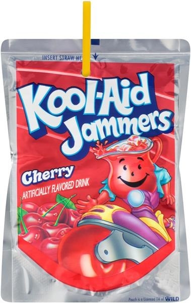 A cherry flavored Kool-Aid Jammer