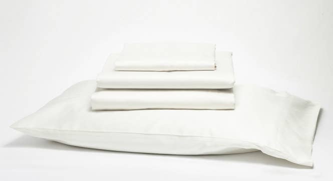 GhostBed Supima Cotton and Tencel Sheet Set - White - Twin