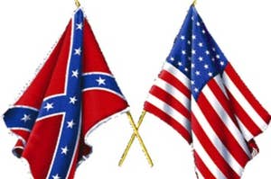 The Union and Confederate Civil War Flags